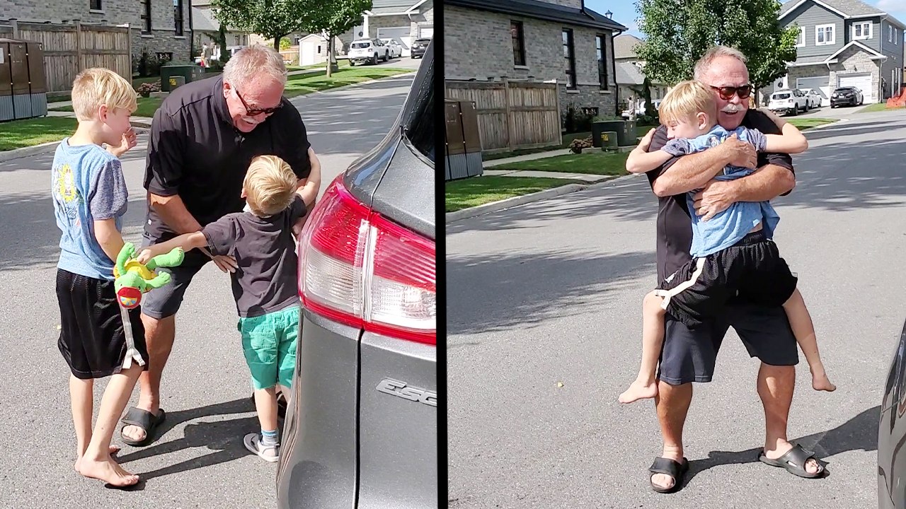 Joyful Kids Greet Grandparents to Support Their Daughter's Surgery