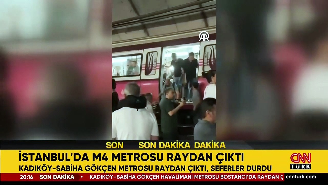 Kadıköy-Sabiha Gökçen Havalimanı Hattı'nda metro raydan çıktı
