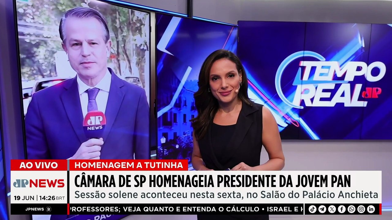 Câmara de SP homenageia Tutinha, presidente do conselho da Jovem Pan