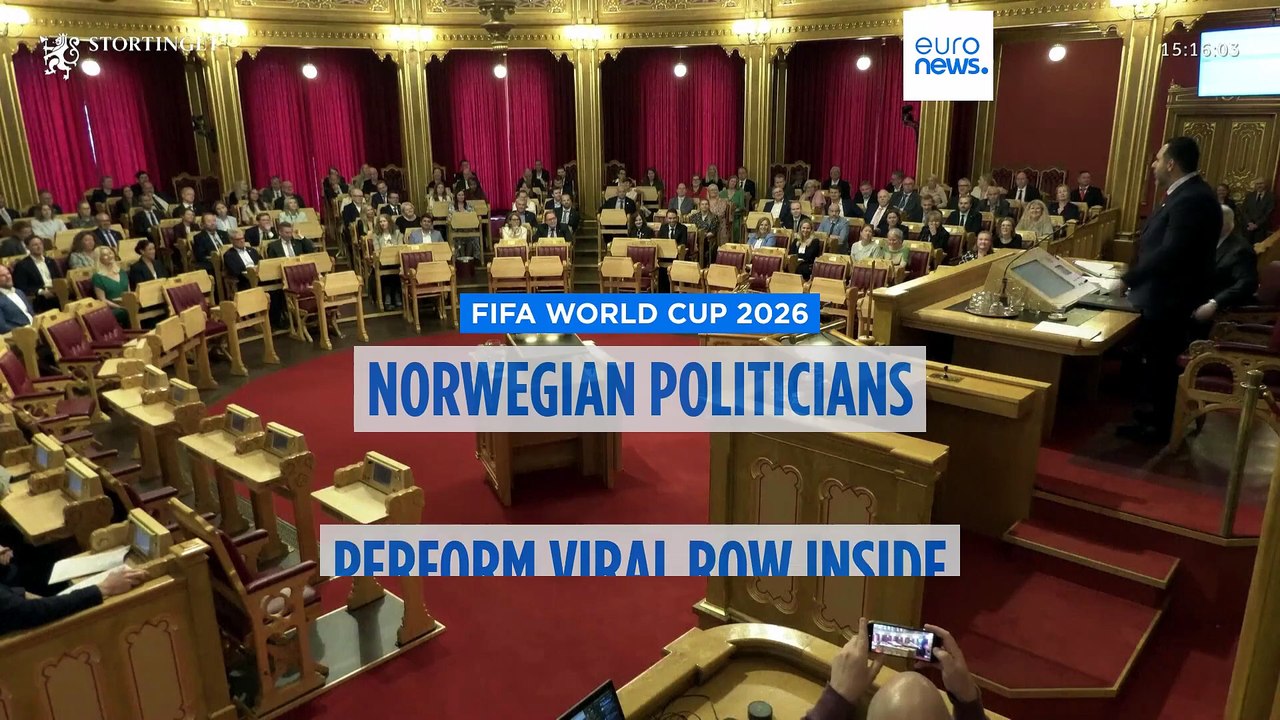 Norwegian parliament performs viral Viking row to back World Cup team