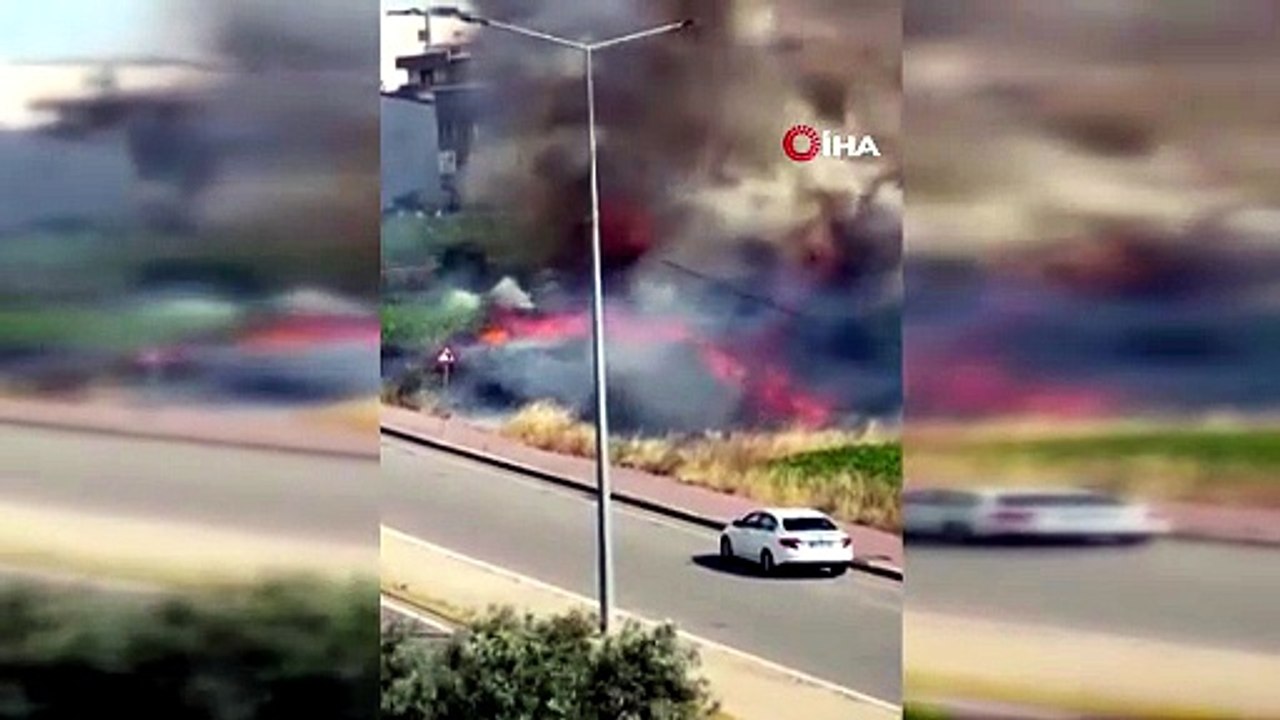 Darıca’da korkutan yangın! Boş arazi alev alev yandı