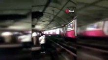 Metro raydan çıktı 3 yolcu yaralandı