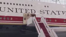 Trump Makes First Exit From Newly Redesigned Air Force One