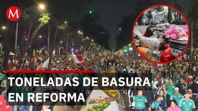Así quedó Reforma tras los festejos por el triunfo de México ante Corea