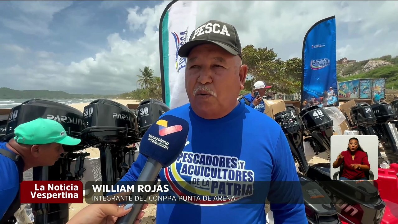 Gobierno Bolivariano entrega motores e insumos a pescadores del estado Sucre