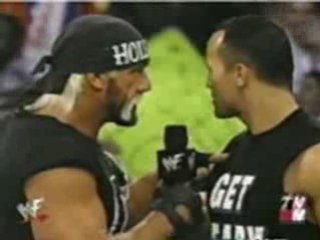 The Rock & Hollywood Hulk Hogan confrontation 1