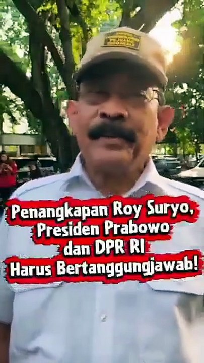 MAYJEN SOENARKO _ ROY SURYO & TIFA DITANGKAP, PRESIDEN & DPR HARUS TANGGUNG JAWA
