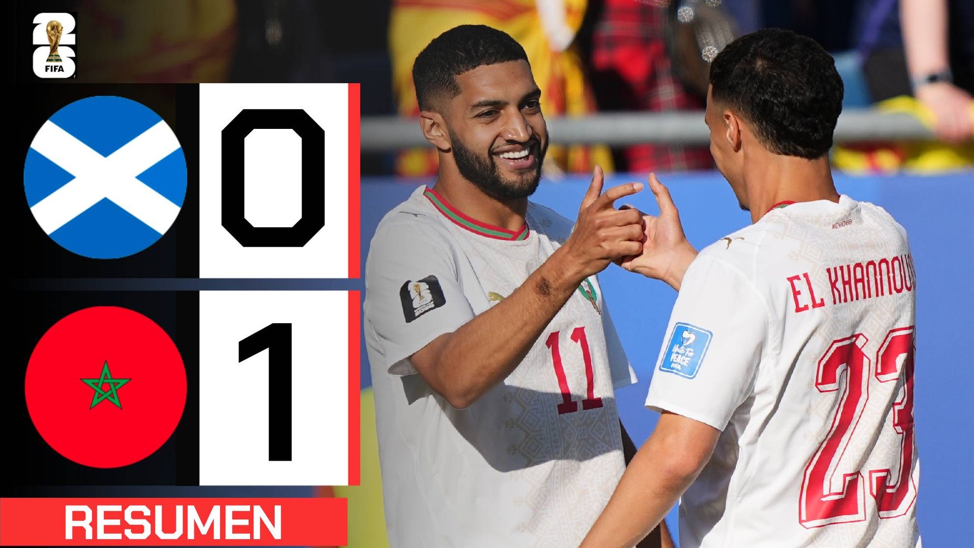Escocia 0-1 Marruecos | Resumen Mundial 2026