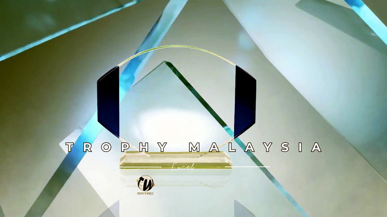 Blue Crystal Plaques at Trophy-World Malaysia | Custom Trophies & Plaques Supplier