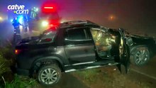 Casal fica ferido após capotamento na BR-163 em Santa Maria