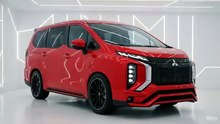 Red Mitsubishi car
