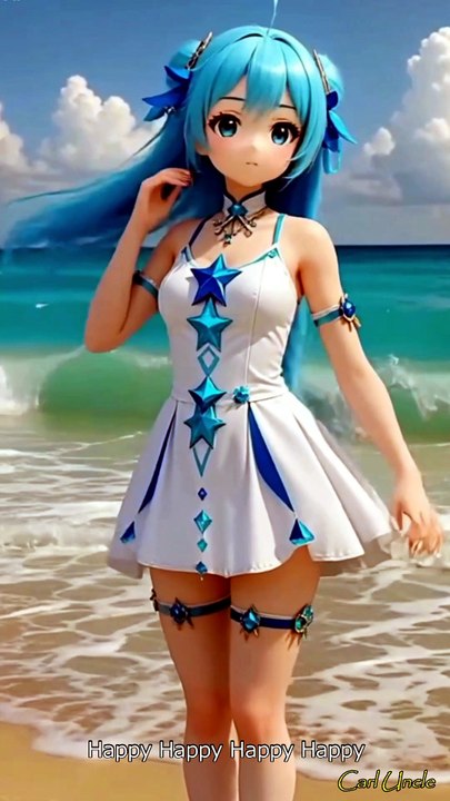 🎤✨ Hatsune Miku is here to spread smiles! 💙🎶