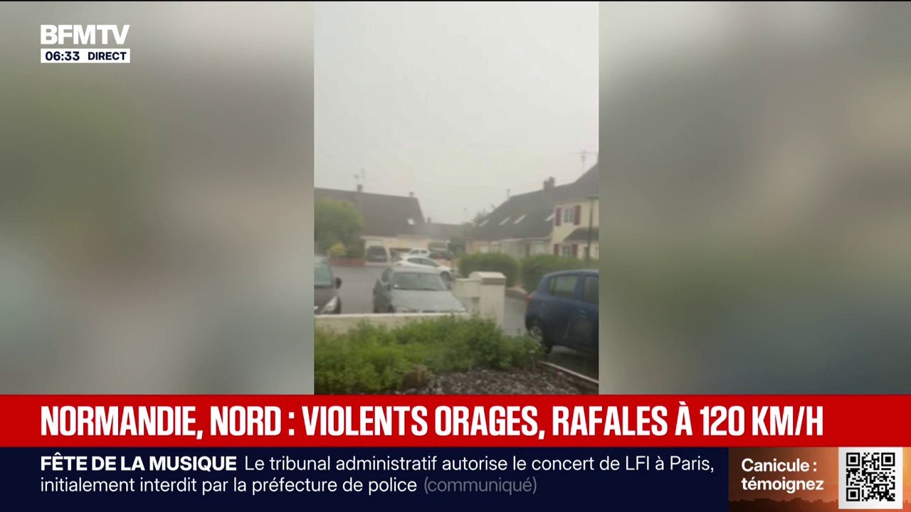 Normandie, Nord... De violents orages avec des rafales de vent jusqu'à 120 km/h