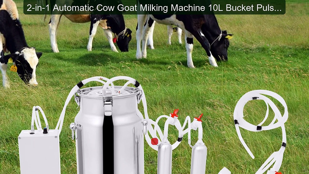2-in-1 Automatic Cow Goat Milking Machine 10L Bucket Pulsatio... -- Amazing Value 2026 | Must Have!