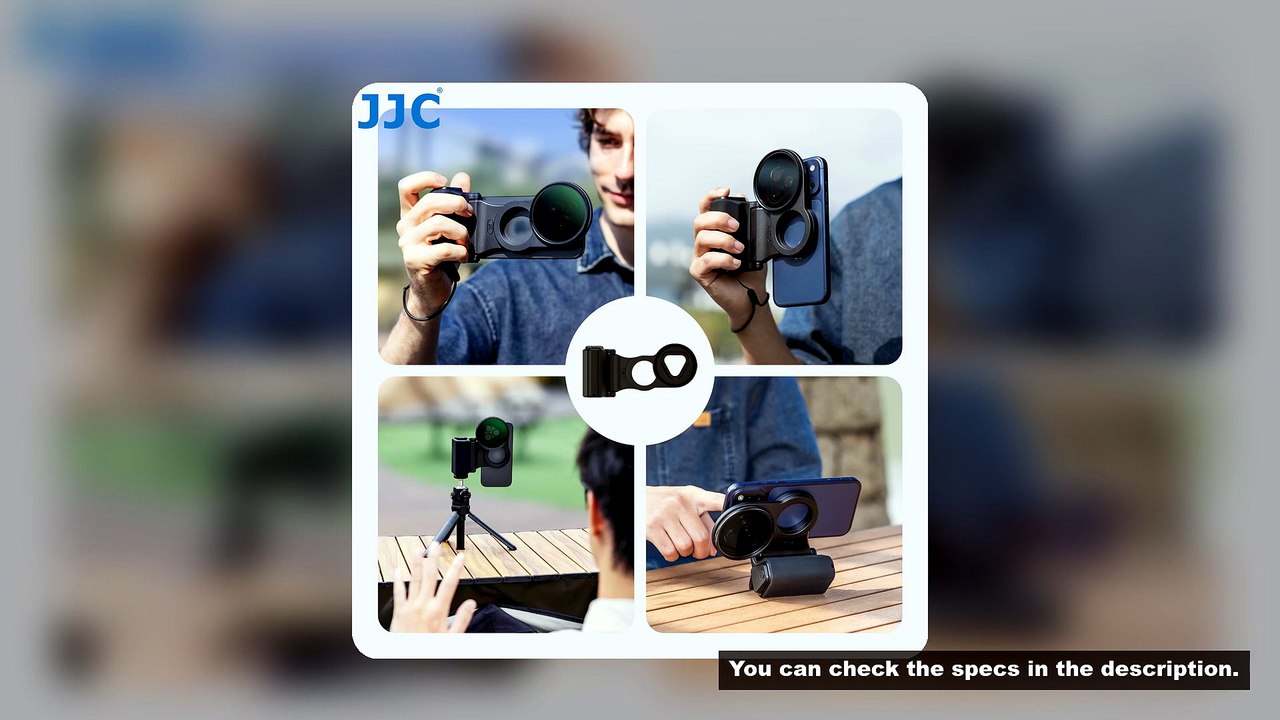 JJC Magnetic Phone Lens Filter Adapter Kit Magnetic Snapgrip Phone Hand Grip for 17 16 15 14 Pro Max