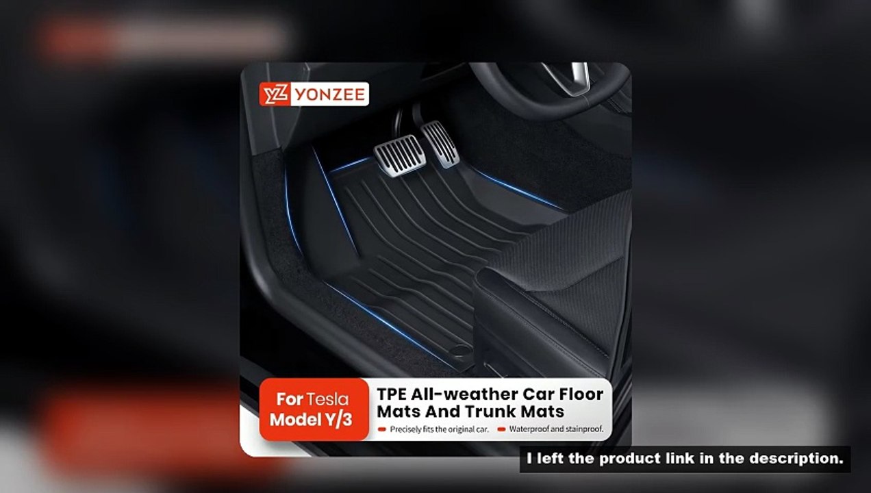 YZ For Tesla Model 3 2021-2023 Model 3 Highland 2024 TPE Floor Mats Waterproof Luggage Mat Wear-resi