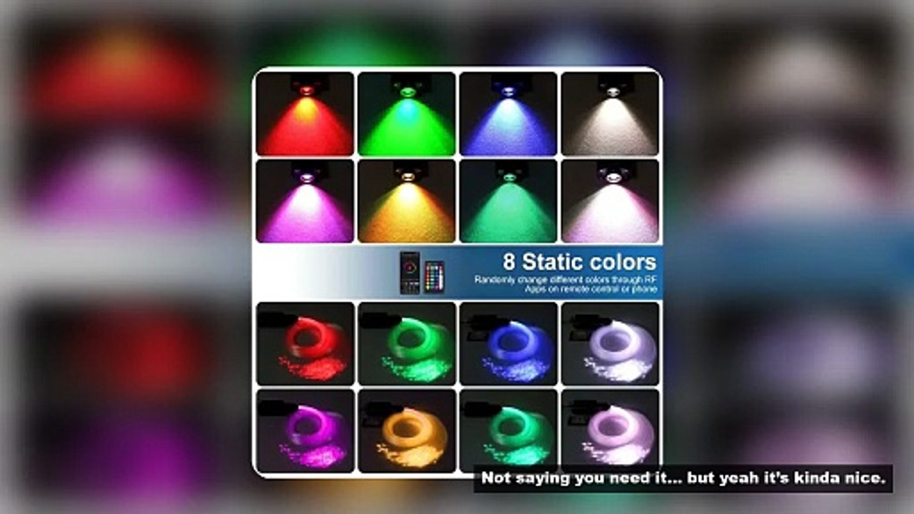 12W RGBW Starry Sky Car Star Ceiling Light Fiber Optic Light APP Control Star Roof Interior Atmosphe