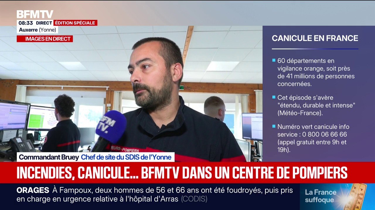 Canicule: les pompiers sur le qui-vive face aux risques d'incendies