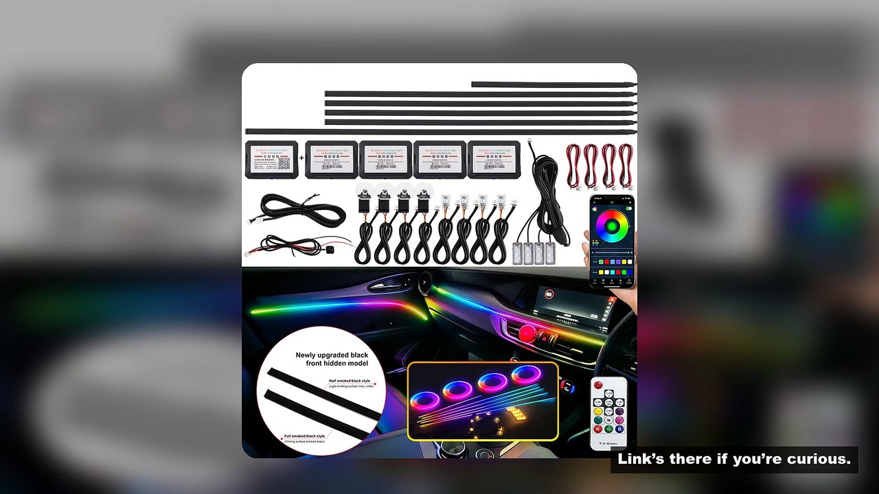 New Design Matt Black Symphony Full Colors Light Strip Hidden LED Car Ambient Lights Interior Modifi