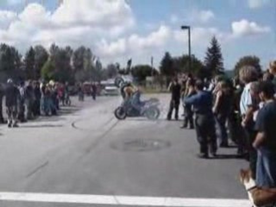 accident en direct (acrobatie qui tourne mal)