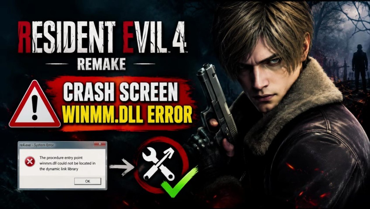 🎮 Resident Evil 4 Remake Crash Screen & Winmm.dll Error Fix | Complete Guide 2026