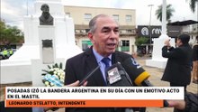 Posadas izó la Bandera Argentina en su día con un emotivo acto en el mastil