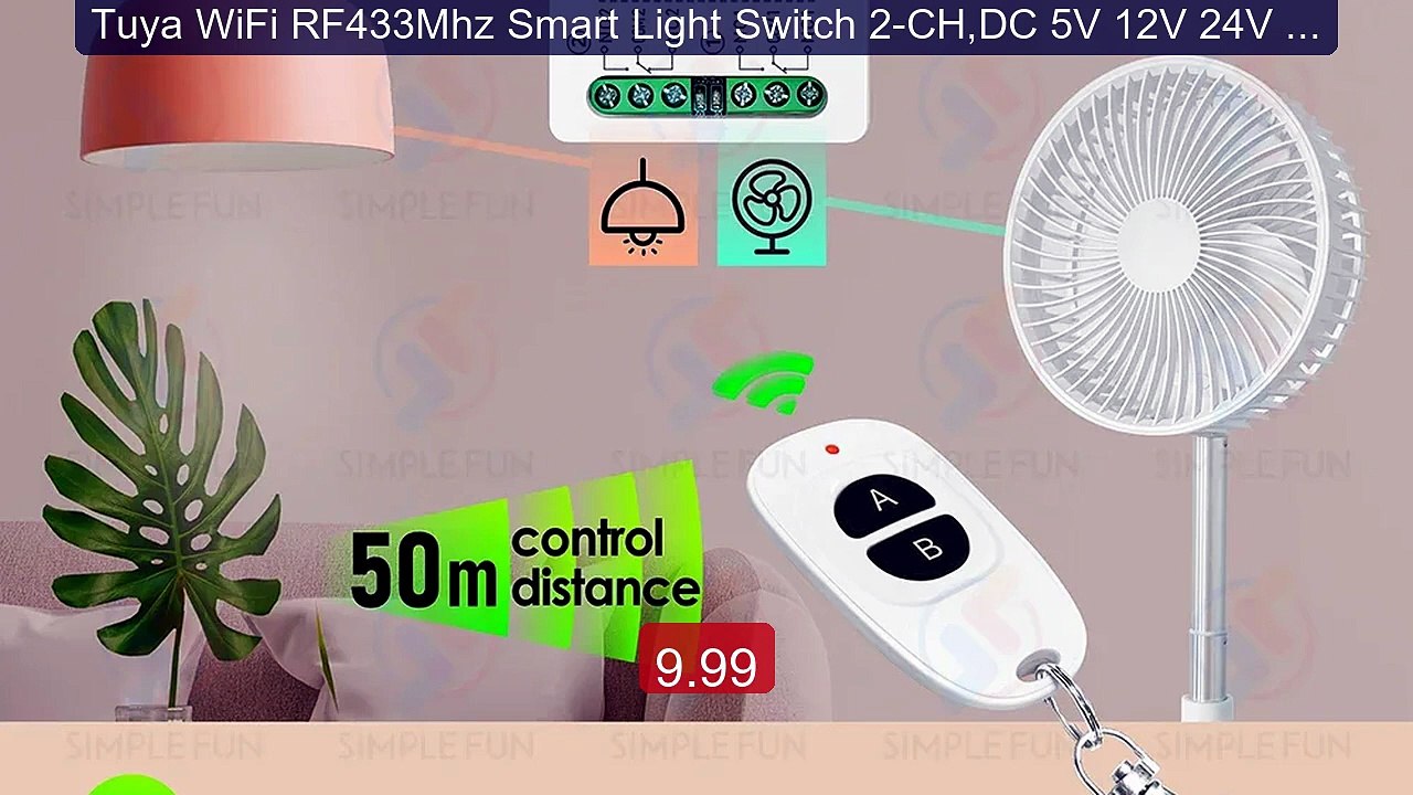 Tuya WiFi RF433Mhz Smart Light Switch 2-CH,DC 5V 12V 24V 48V,1... -- Hot Deal 2026 | Limited Offer!