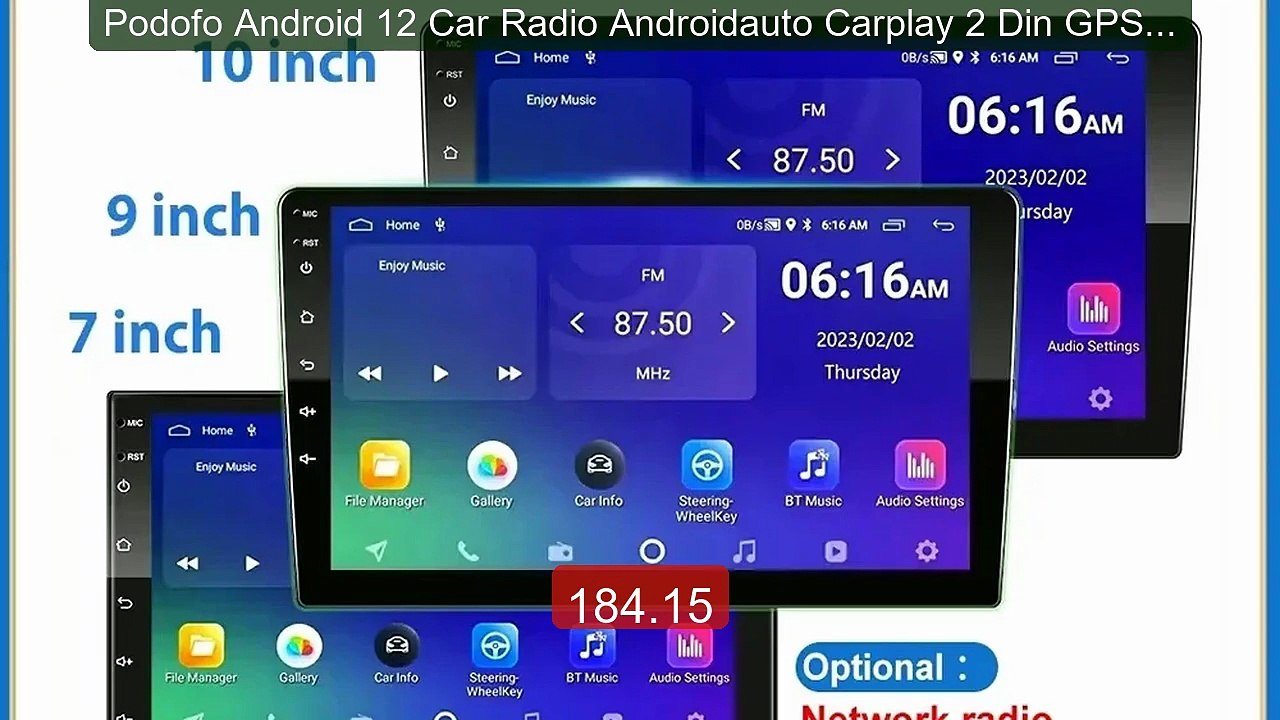Podofo Android 12 Car Radio Androidauto Carplay 2 Din GPS Car... -- Amazing Value 2026 | Must Have!