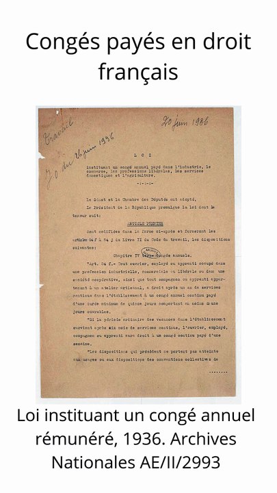 Congés payés en droit français