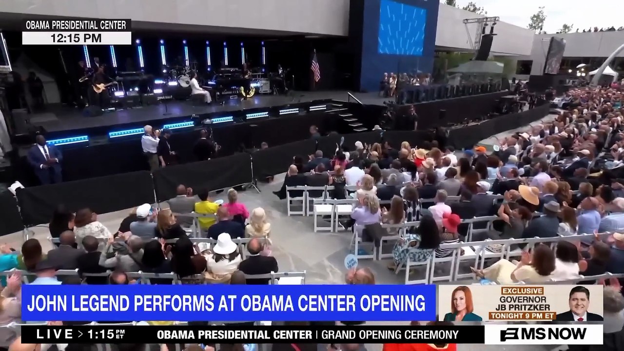 John Legend performs at Obama Presidential Center opening