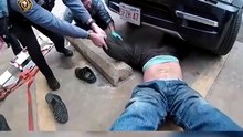 Slipped Car Jack Traps Man!