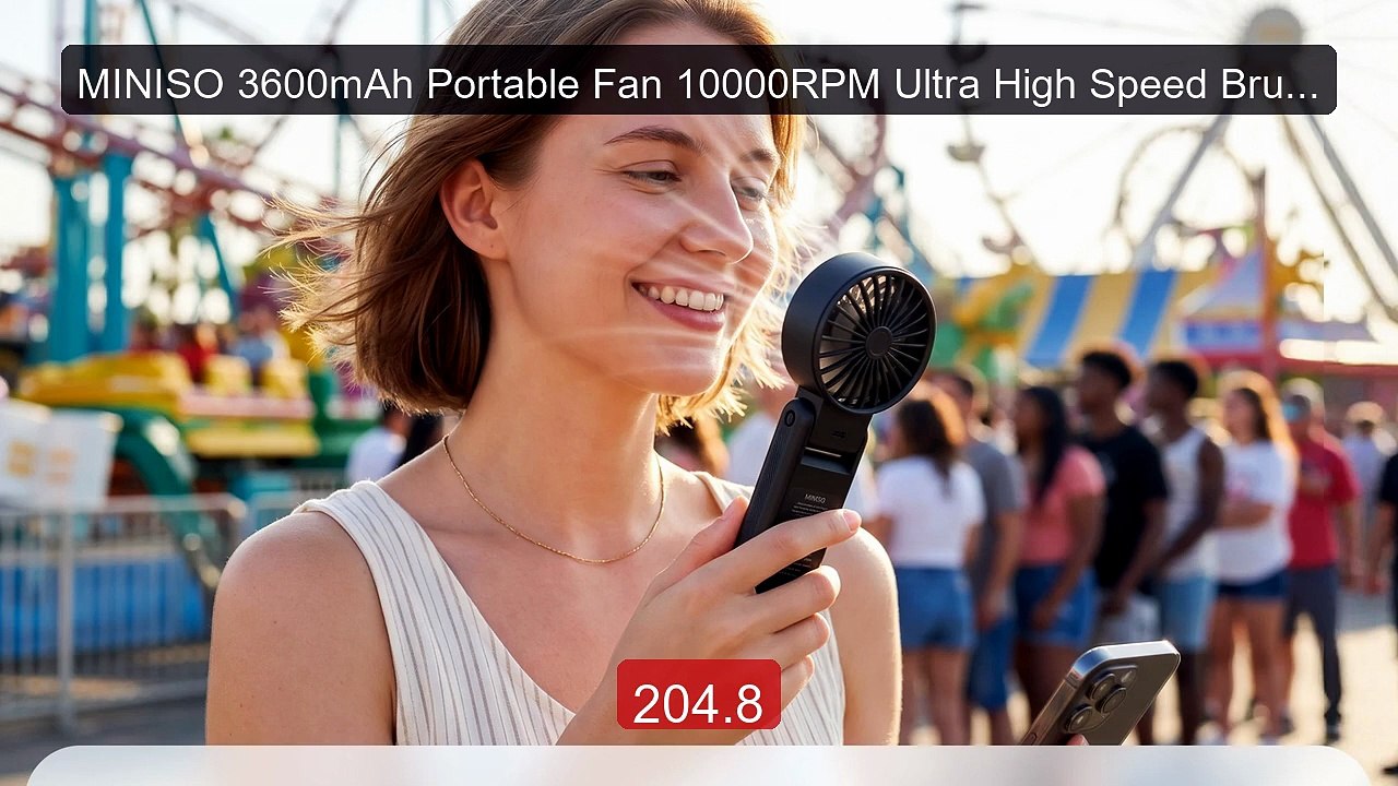 MINISO 3600mAh Portable Fan 10000RPM Ultra High Speed Brush... -- Top Pick 2026 | Unbeatable Price!
