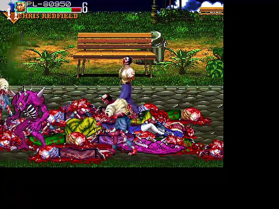 Crisis Evil 4 (Beatup Resident evil) - gameplay OpenBOR Beat em up Horror Zombie Police