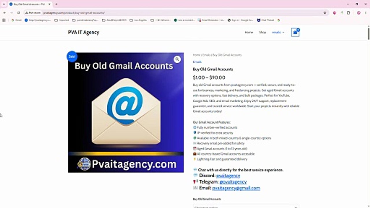 1.7 Best Places to Buy Old Gmail Accounts in the US