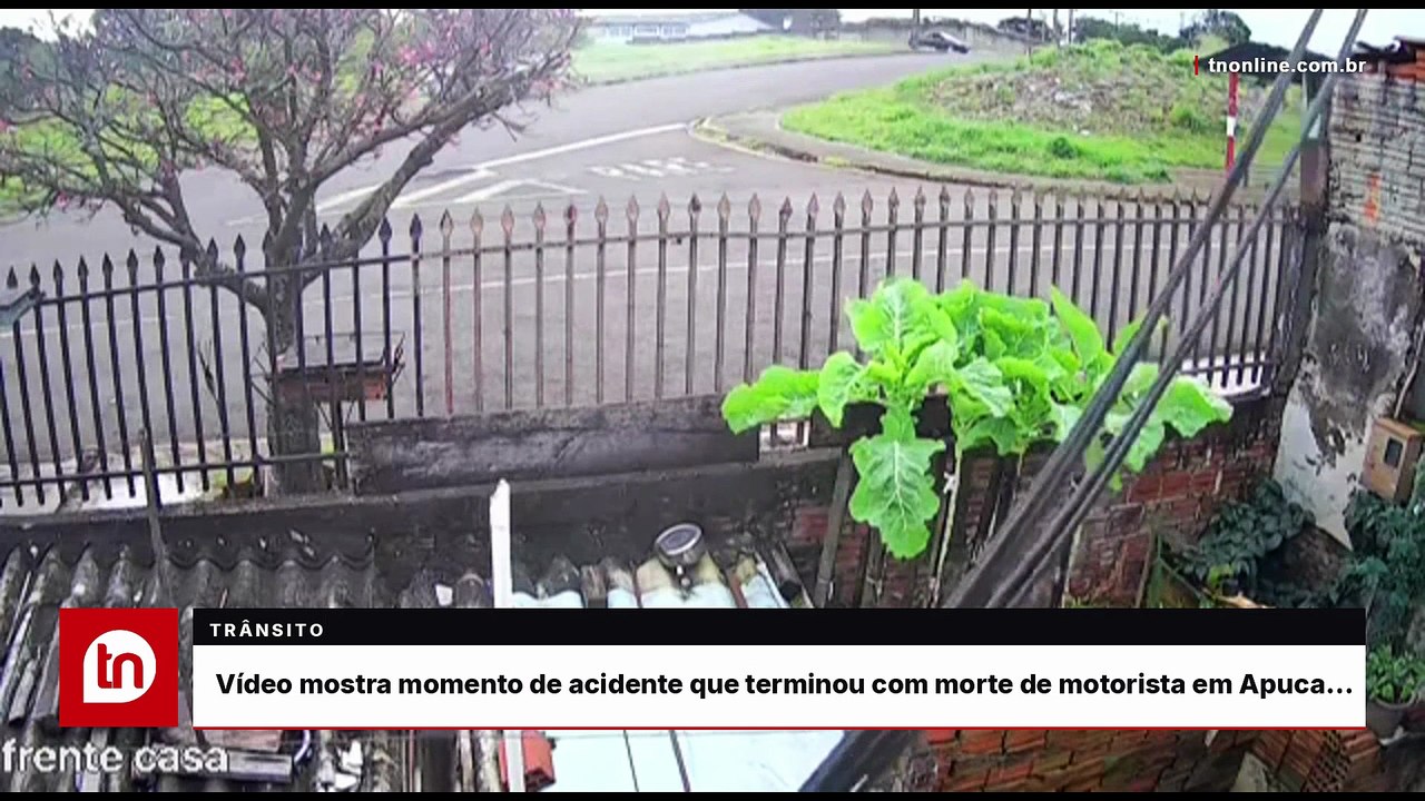 Vídeo mostra momento de acidente que terminou com morte de motorista em Apucarana