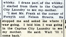 Wednesday, 28th May 1913 Conley Says Frank Took Him to Plant on Day of Slaying