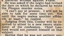 Wednesday, 28th May 1913 Conley Reported to Admit Writing Notes Saturday