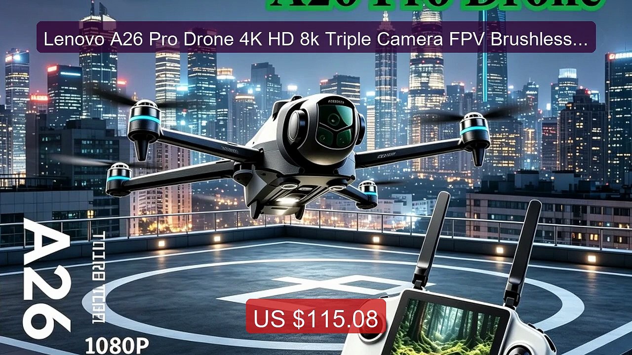 Lenovo A26 Pro Drone 4K HD 8k Triple Camera FPV Brushless Motor Obs... -- Top Rated 2026 | Buy Now!