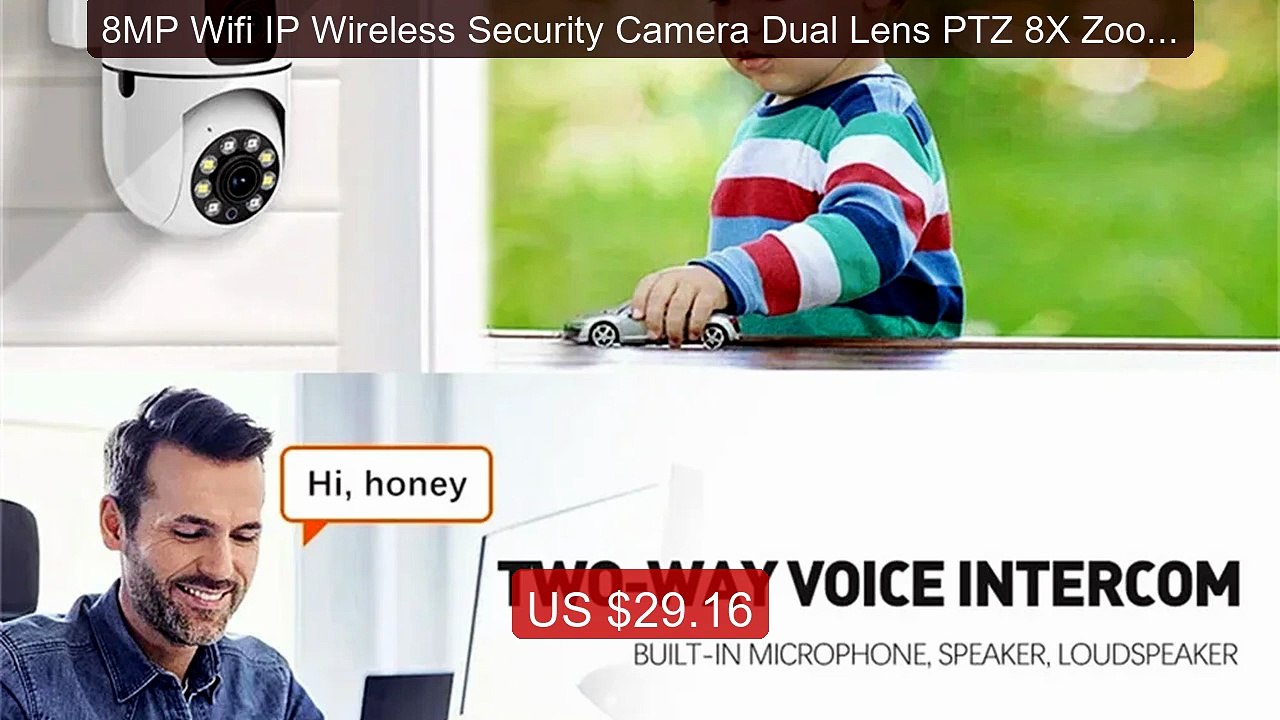 8MP Wifi IP Wireless Security Camera Dual Lens PTZ 8X Zoom Tra... -- Hot Deal 2026 | Limited Offer!