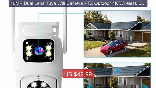 10MP Dual Lens Tuya Wifi Camera PTZ Outdoor 4K Wireless Dual ... Amazing Value 2026 | Must Have!