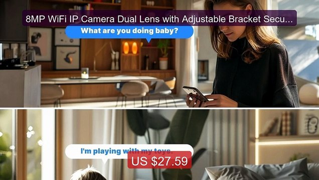 8MP WiFi IP Camera Dual Lens with Adjustable Bracket Security... Amazing Value 2026 | Must Have!