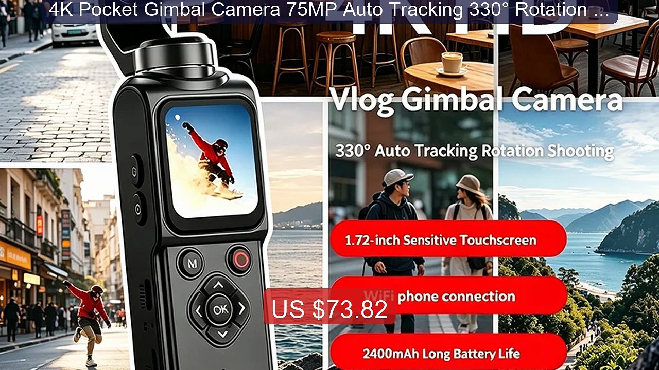4K Pocket Gimbal Camera 75MP Auto Tracking 330° Rotation Handheld ... -- Best Deal 2026 | Shop Now!