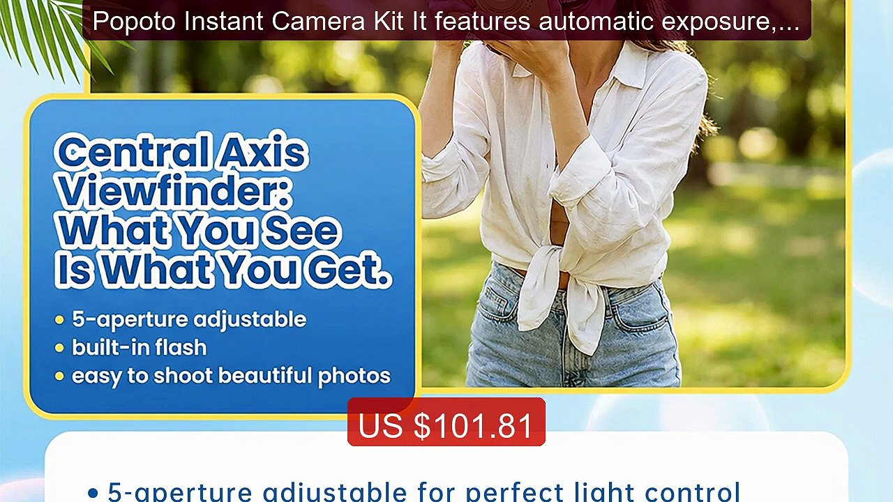 Popoto Instant Camera Kit It features automatic exposure, a bu... -- Best Buy 2026 | Great Quality!