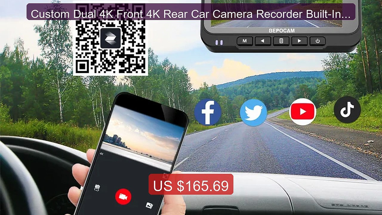 Custom Dual 4K Front 4K Rear Car Camera Recorder Built-In G... -- Top Pick 2026 | Unbeatable Price!