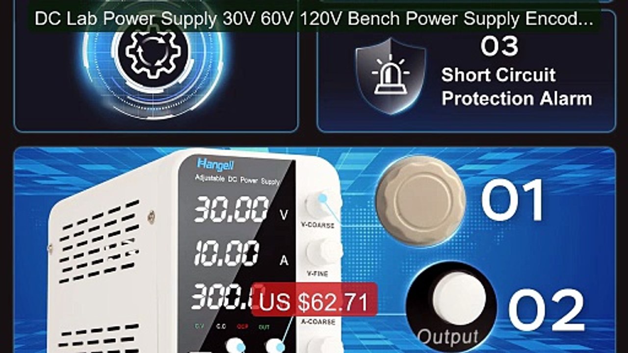 DC Lab Power Supply 30V 60V 120V Bench Power Supply Encoder R... -- Amazing Value 2026 | Must Have!
