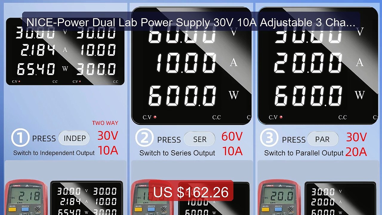 NICE-Power Dual Lab Power Supply 30V 10A Adjustable 3 Channel ... -- Hot Deal 2026 | Limited Offer!