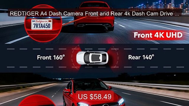 REDTIGER A4 Dash Camera Front and Rear 4k Dash Cam Drive Reco... Amazing Value 2026 | Must Have!