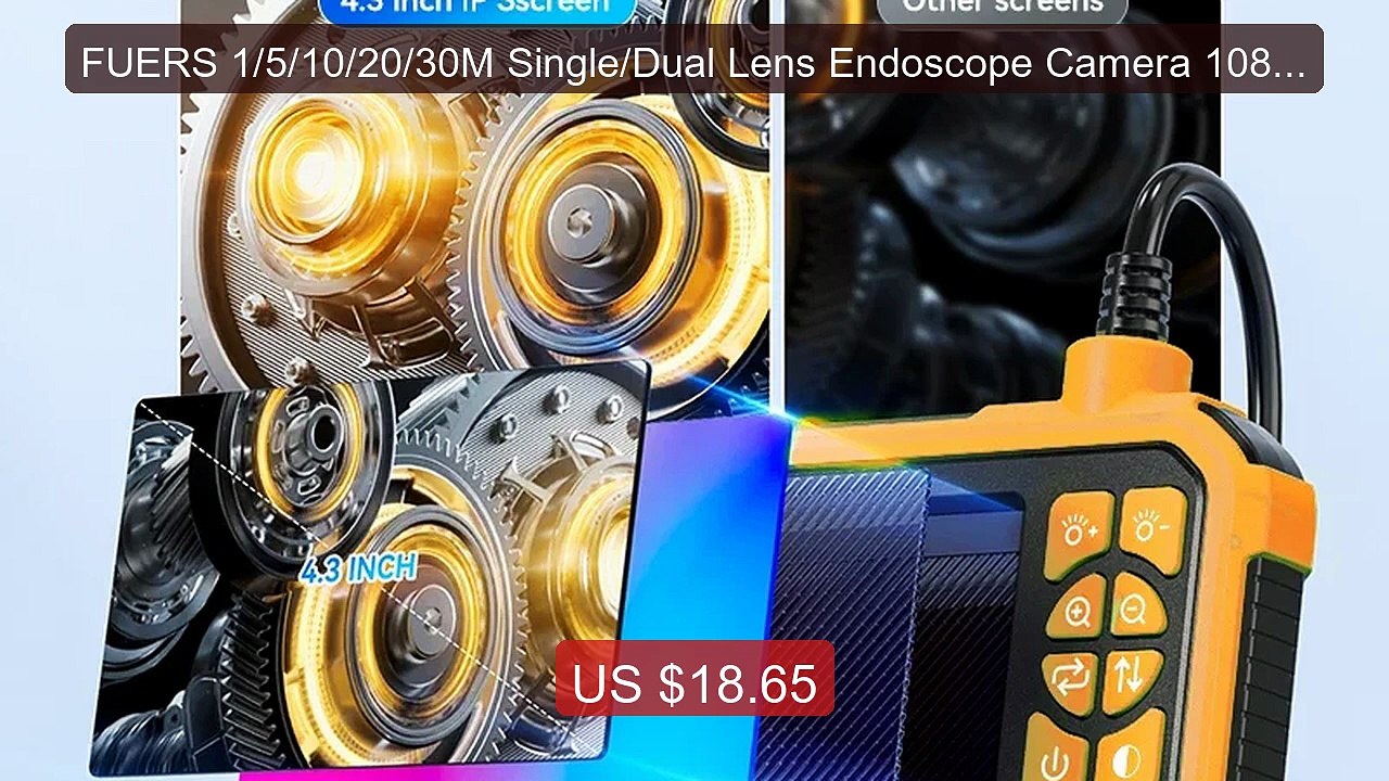 FUERS 1/5/10/20/30M Single/Dual Lens Endoscope Camera 1080P Se... -- Best Buy 2026 | Great Quality!