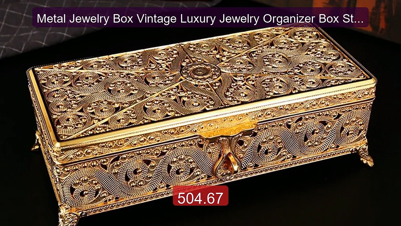 Metal Jewelry Box Vintage Luxury Jewelry Organizer Box Stor... -- Top Pick 2026 | Unbeatable Price!