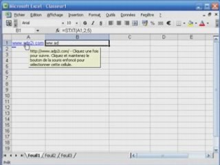 Excel : Extraire du contenu à l'intérieur d'une chaîne de caractères